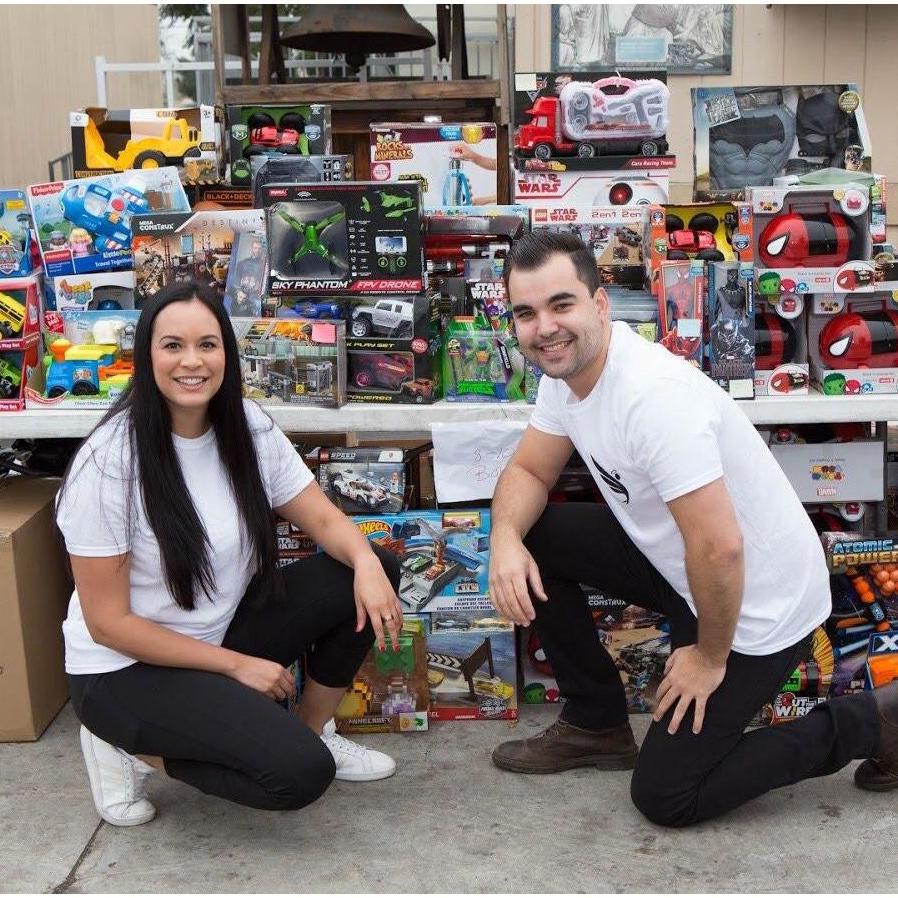 Taylor and Jillian at the AOTM annual toy drive