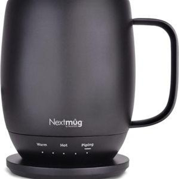 Nextmug - Temperature-Controlled, Self-Heating Coffee Mug (14 oz.) (Black)