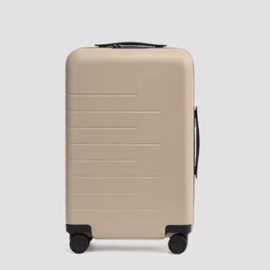 Expandable Carry-On Suitcase in Tan