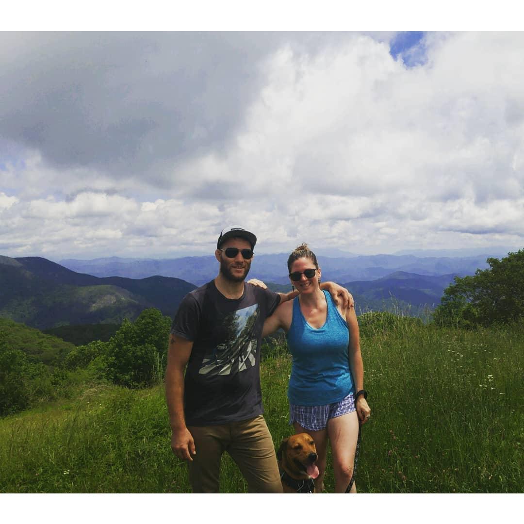 Hiking in North Carolina with Charlie.