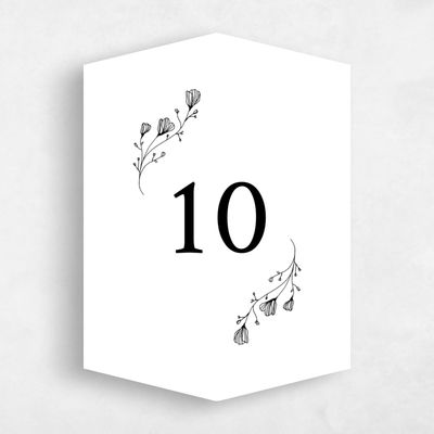 White Diamond Wedding Table Number - Unconditional