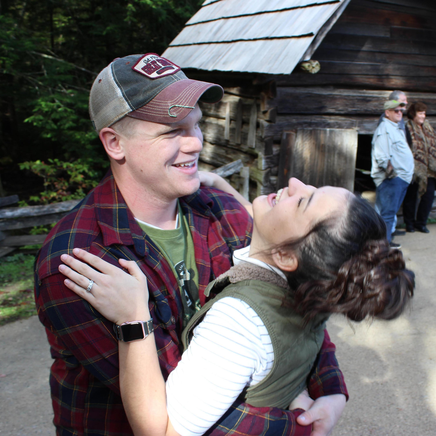 Moments after the proposal