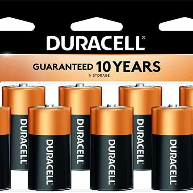 Duracell - CopperTop C Alkaline Batteries with Recloseable Package - Long Lasting, All-Purpose C Battery for Household and Business - 8 Count