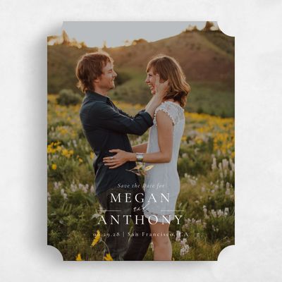 White Ticket Wedding Save the Date - Thornton Photo