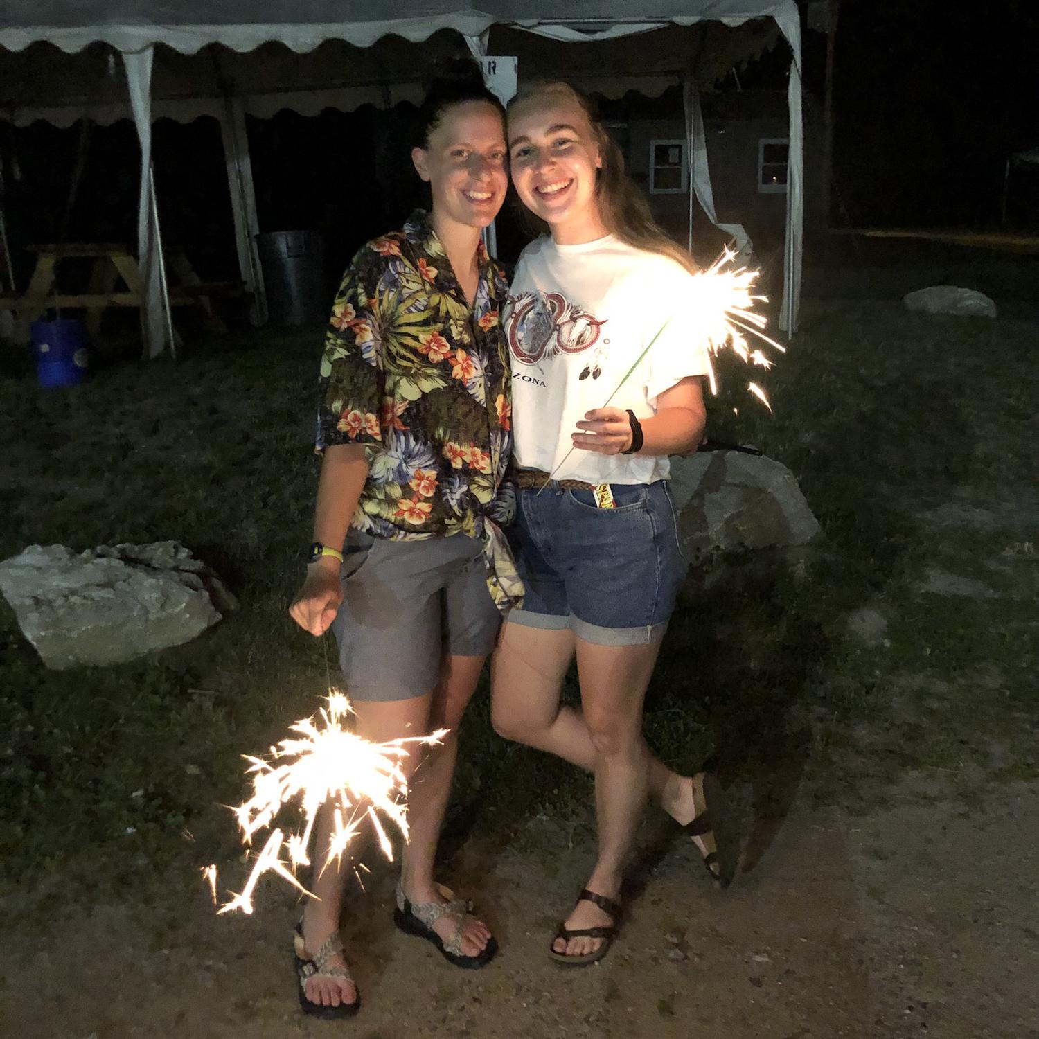 We spent the summer of 2020 working at camp in New York, and celebrated the 4th of July with sparklers and bomb pops!