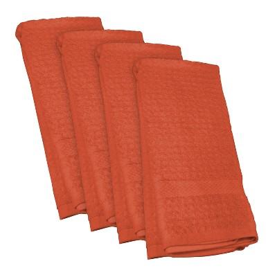 4pk Orange Dishtowel (18"x28") - Design Imports