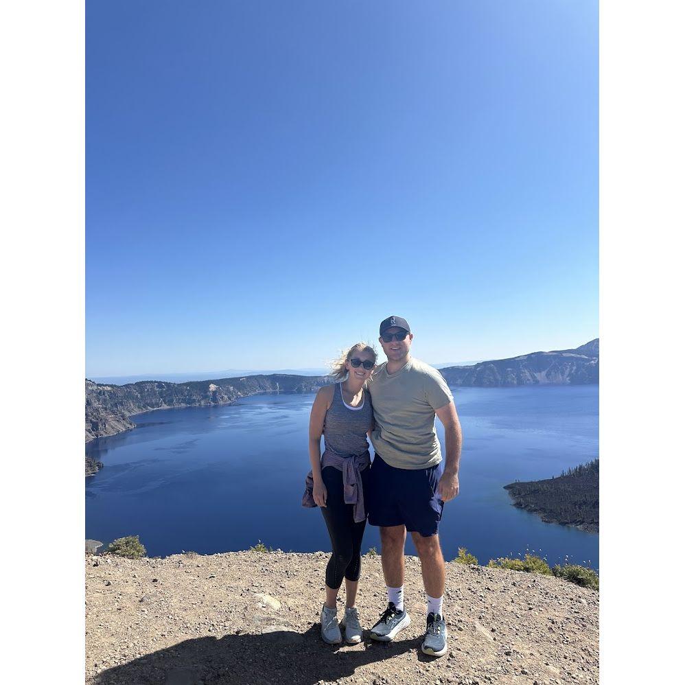 Ryan made it to Crater Lake even after tearing his meniscus.