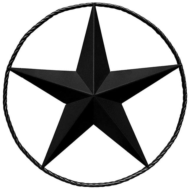 Dark Bronze Barn Star – Metal Stars for Outside, Texas Star Metal Wall Décor for House, Iron Rustic Vintage Decoration, Western Country Home Farmhouse Wall Art Outdoor Decorations (18")