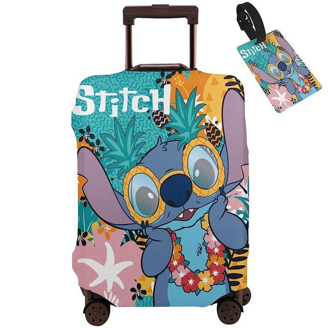 ISUNIET Protective Cover Washable Travel Suitcase Elastic Luggage Cover Trunk Case Fits 18"-32" Suitcase Protector Baggage With Concealed Zipper Gifts for Women Girls 19 Large
