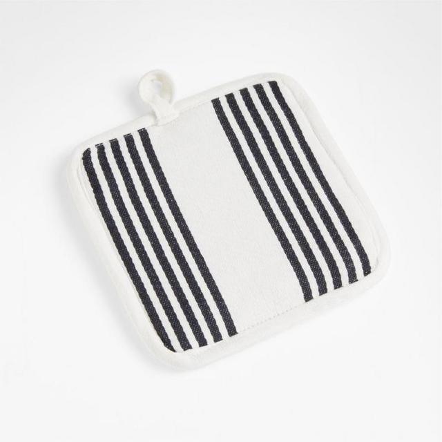 Cuisine Stripe Black Pot Holder