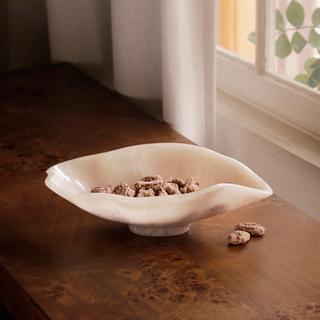 Resin Alabaster Small Oval Bowl
