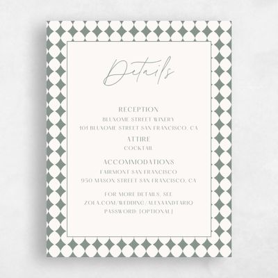 Green Bordered Wedding Enclosure - Raven