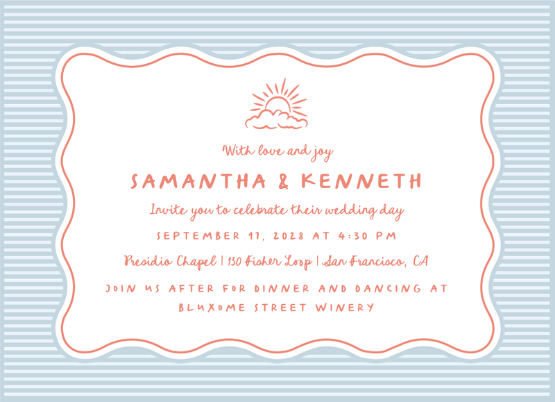 Sole Landscape | Baby Blue | Zola Wedding Invitations