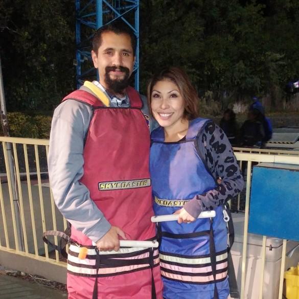 About to go bungie jumping