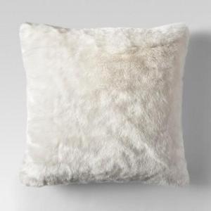 Cream Faux Fur Oversized Throw Pillow - Threshold™
