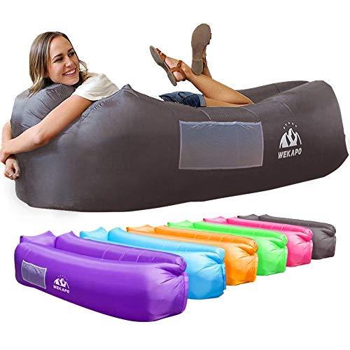 WEKAPO Inflatable Lounger Air Sofa Hammock-Portable,Water Proof& Anti-Air Leaking Design-Ideal Couch for Backyard Lakeside Beach Traveling Camping Picnics & Music Festivals