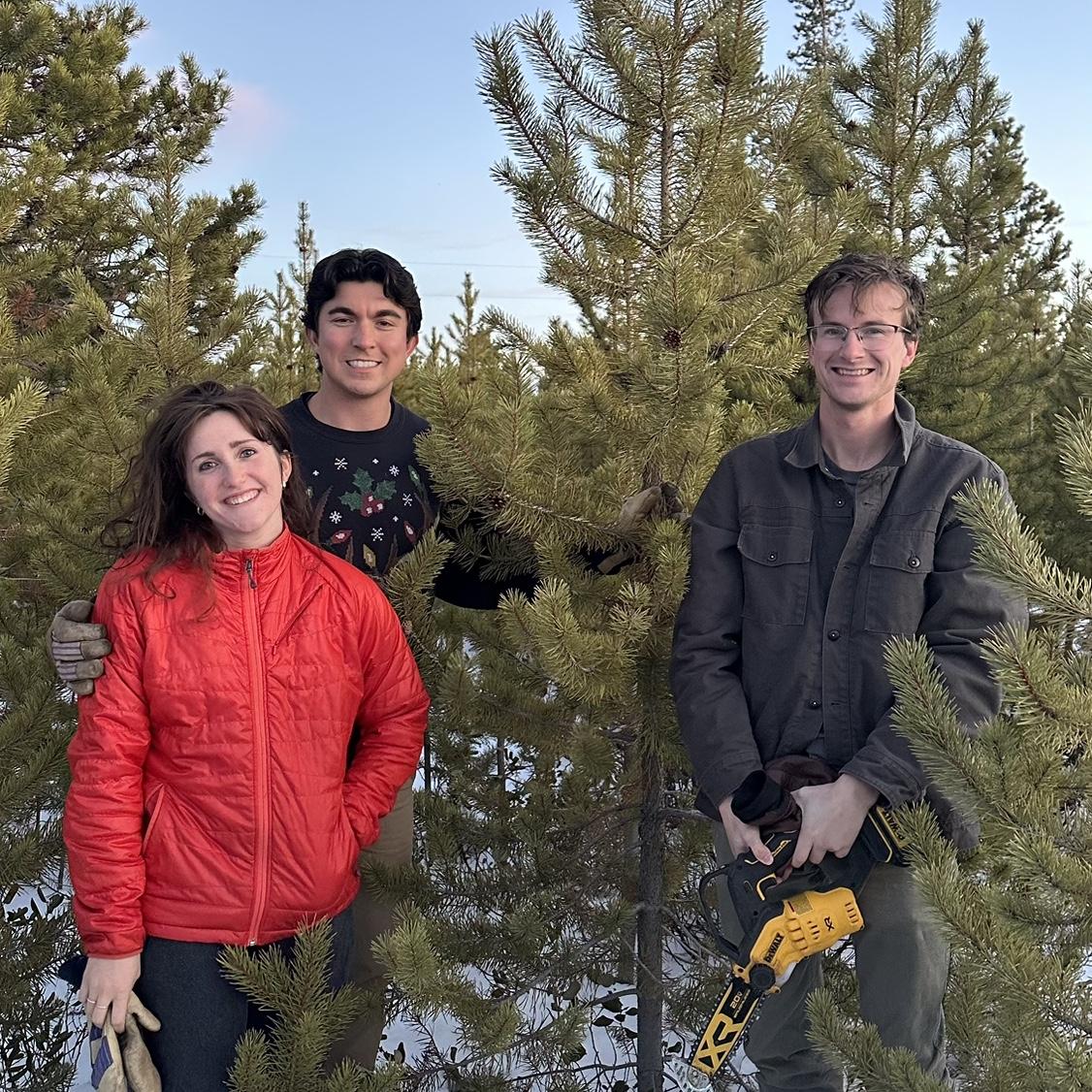 Us picking out a Christmas tree with our best friend, Cam!