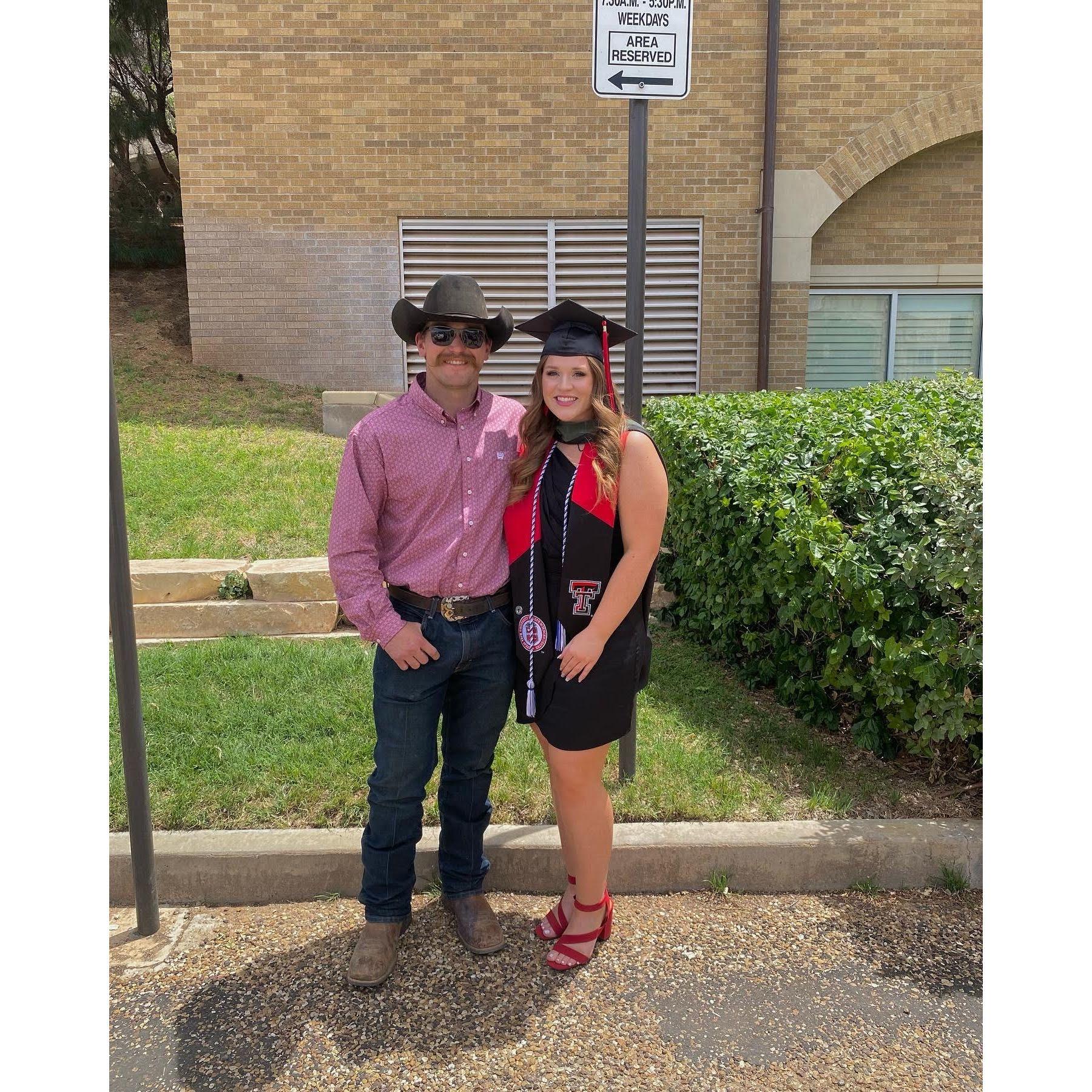May 6, 2023- Kaitlyn graduated from grad school and Ken got to stop hearing complaints about grad school.. win win!