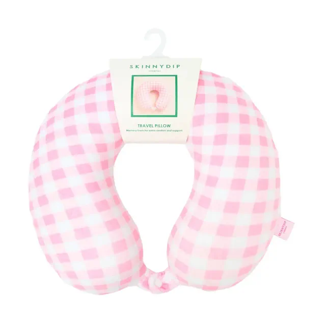 Skinnydip Travel Neck Pillow - Gingham