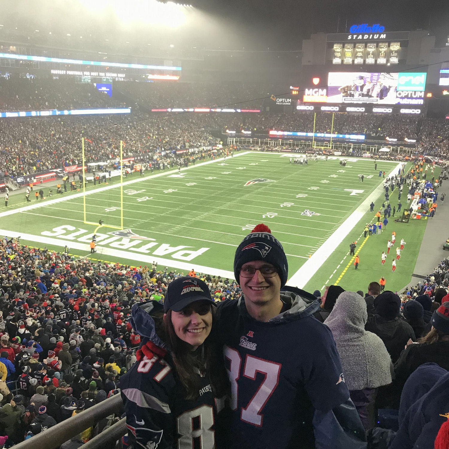 Our first of many NFL games!