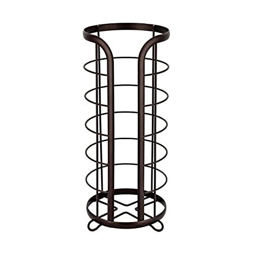 BROOKSTONE - Toilet Paper Holder, Freestanding Bathroom Tissue Organizer, Minimal Space Storage Solution, Stylish Design, Bronze