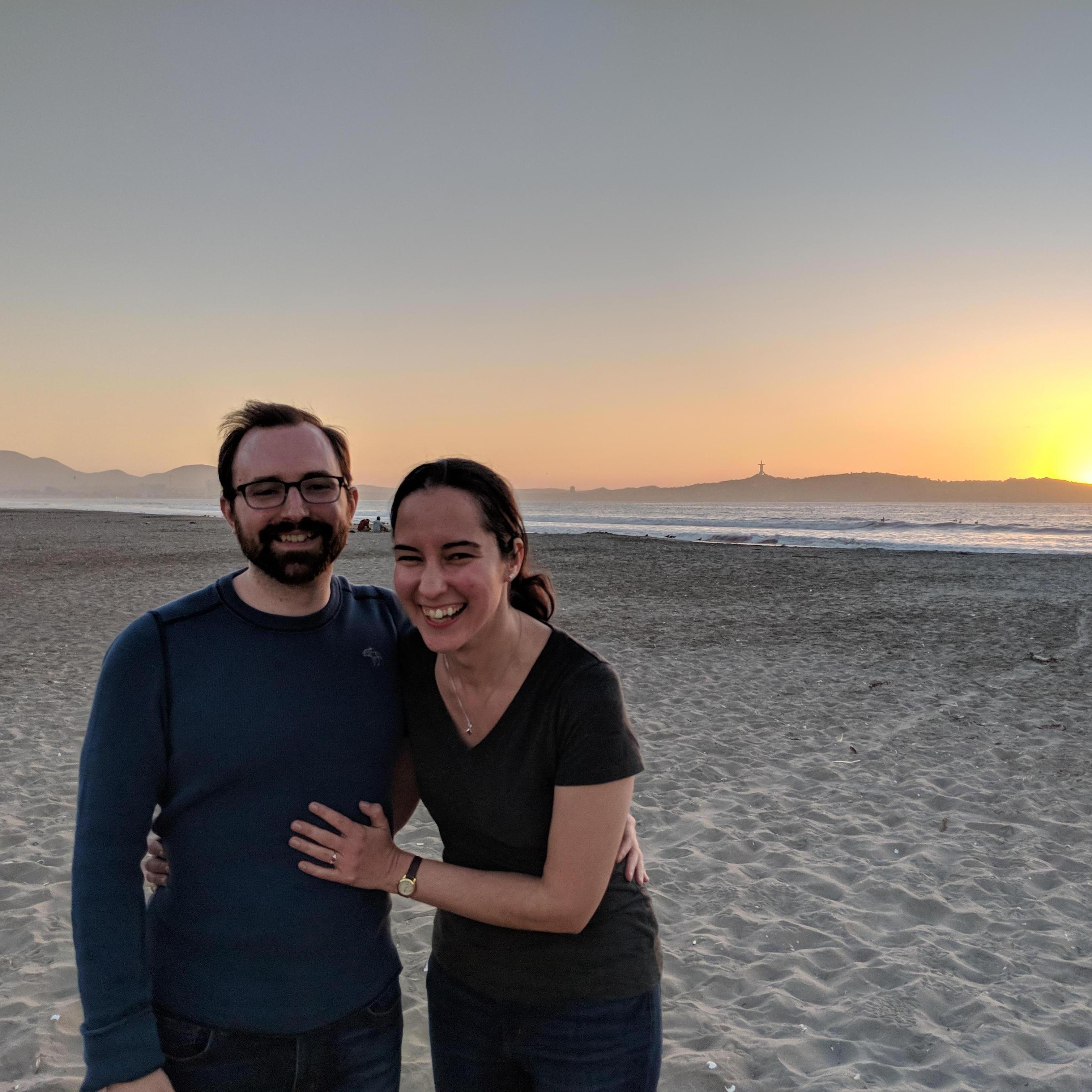 Right after we got engaged on the beach in La Serena, Chile.