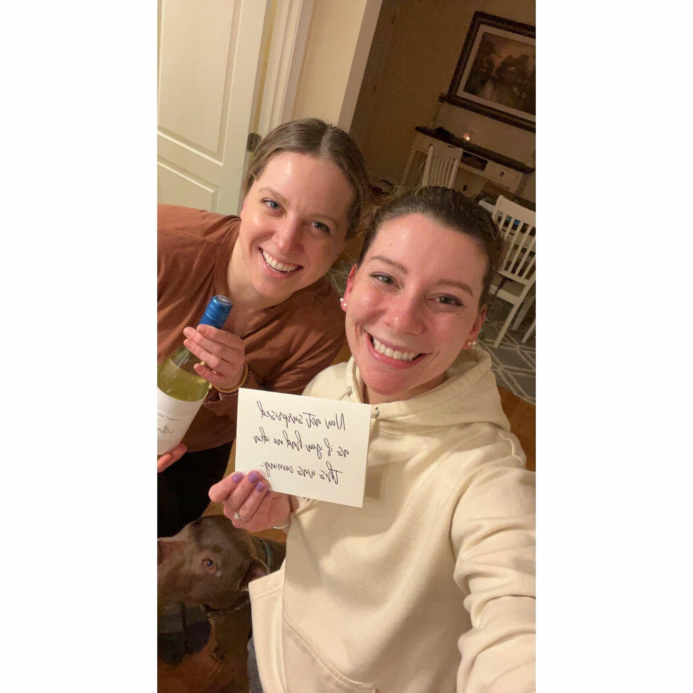 When Emily said "Yes!" to being the Maid of Honor!