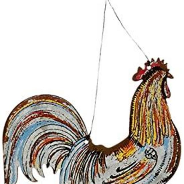 Sunset Vista Designs 92158 Bouncy Garden Decoration with Mini Cowbell, 11-Inch, Rooster