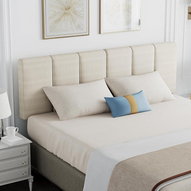 HAOBO Home Upholstered Headboards Foldable Queen/Full Linen Panels with Height Adjustments