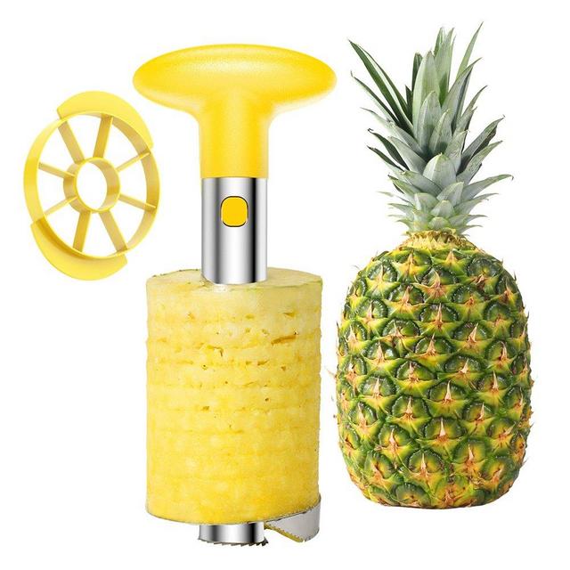 SameTech Easy Kitchen Tool Stainless Steel Fruit Pineapple Peeler Corer Slicer Cutter