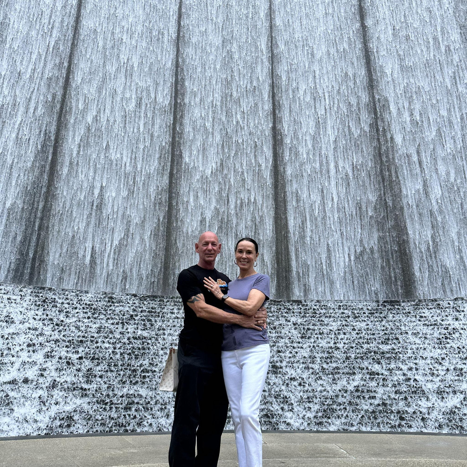 He asked me to marry him on July 21 (my dad's birthday), 2024, at one of my favorite places in Houston, the Gerald Hines Water Wall.