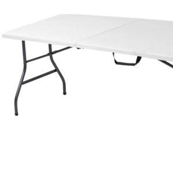 COSCO 6' Fold-in-Half Banquet Table with Handle - Color: Black