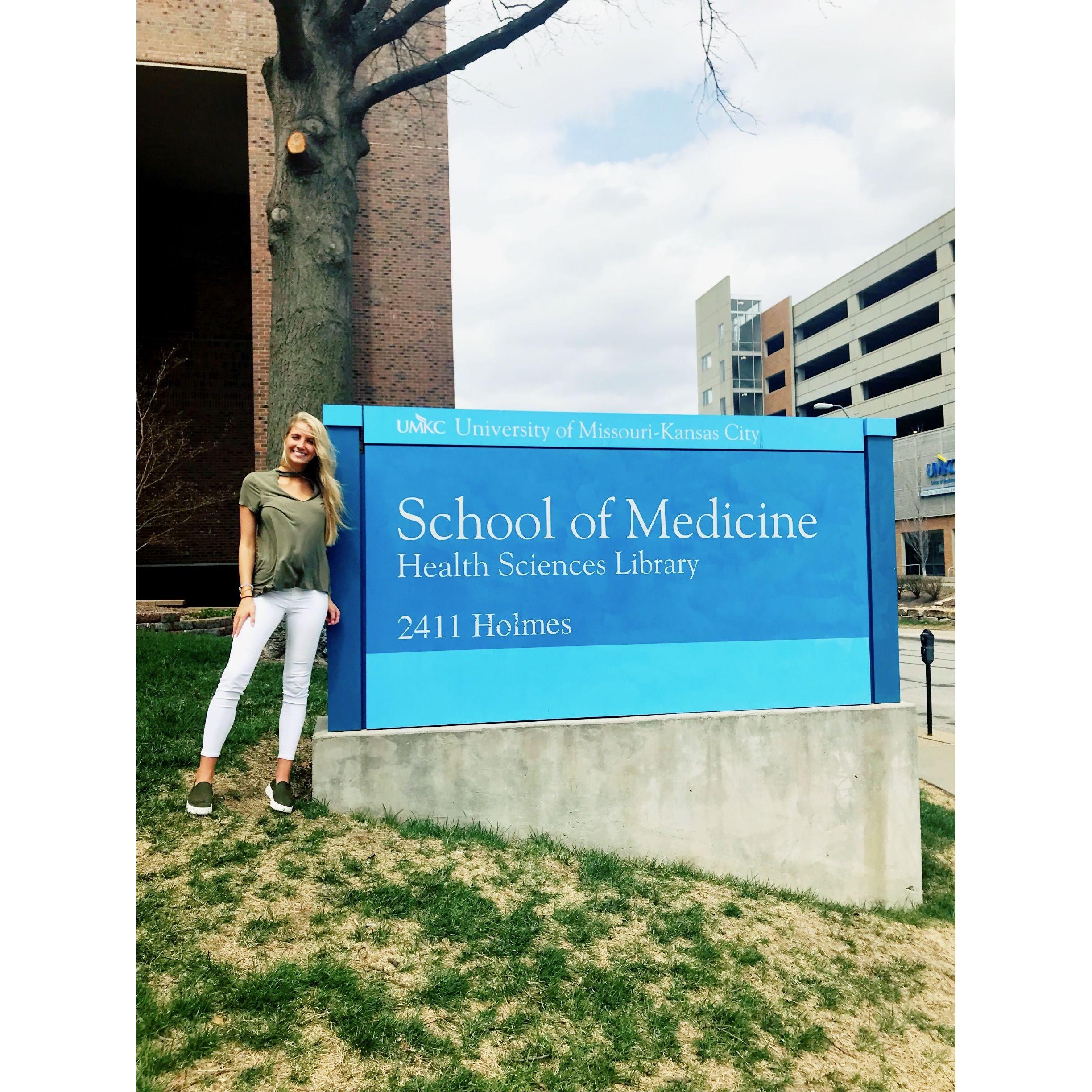 4/13/2018: Touring & interviewing for UMKC 6-year med program!
