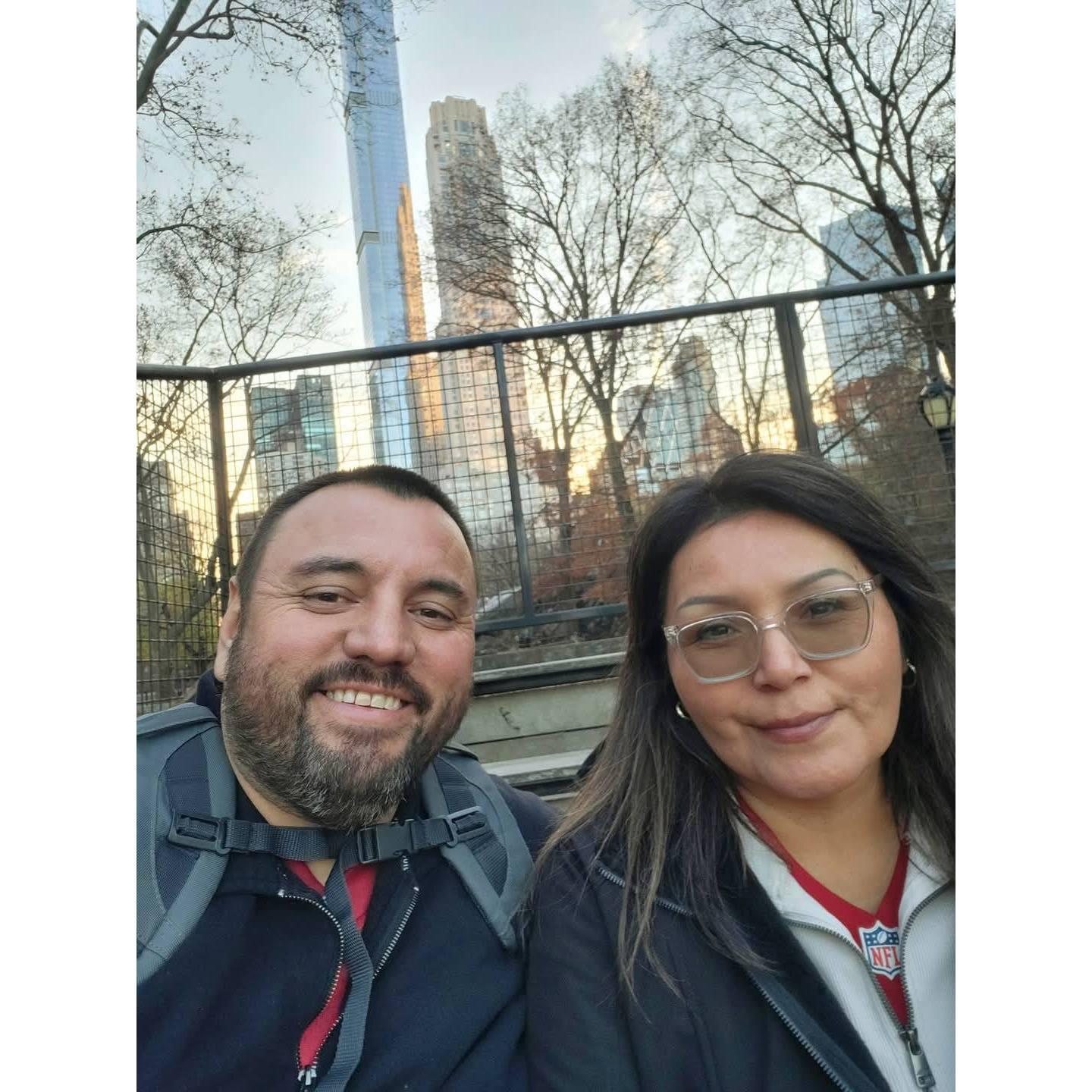Relaxing in Central Park, NY