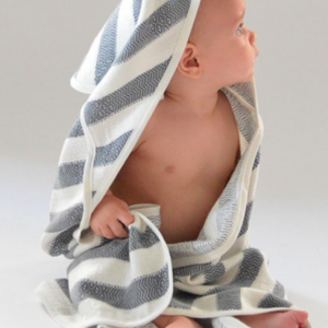Hooded Bamboo Turkish Baby Towel - Gray