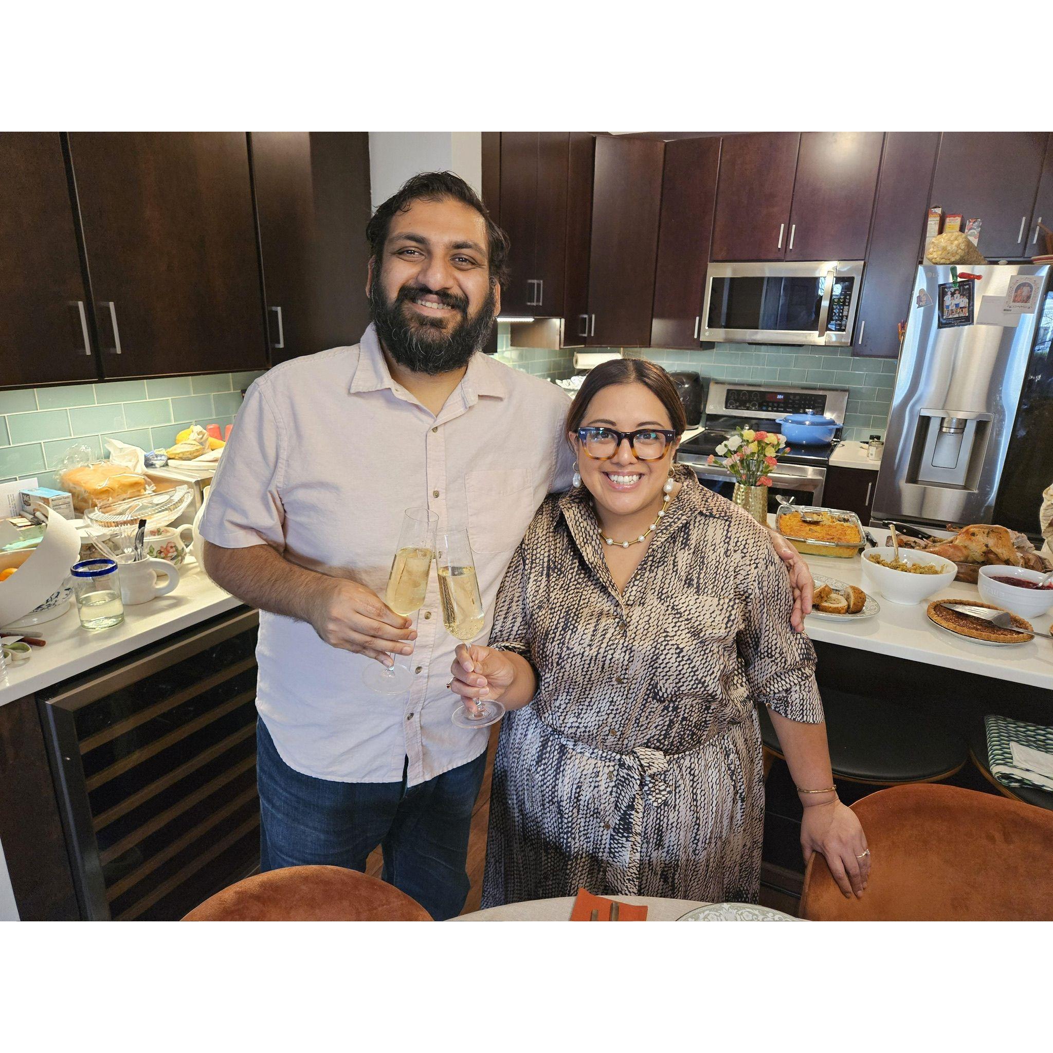 We hosted our first Thanksgiving at our new home.