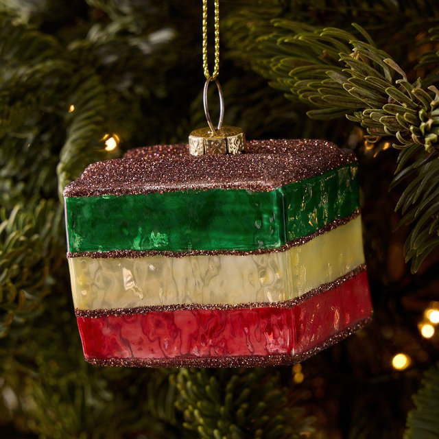 Italian Desserts Ornaments Rainbow Cookie
