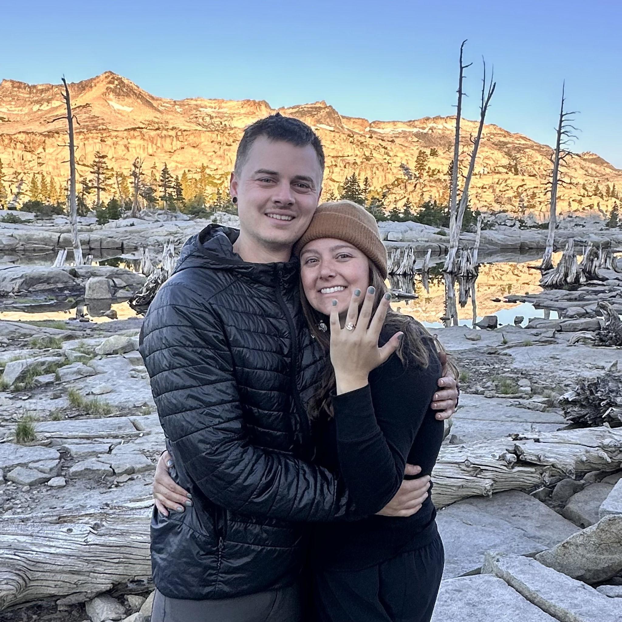 Moments after Seb put a ring on it!