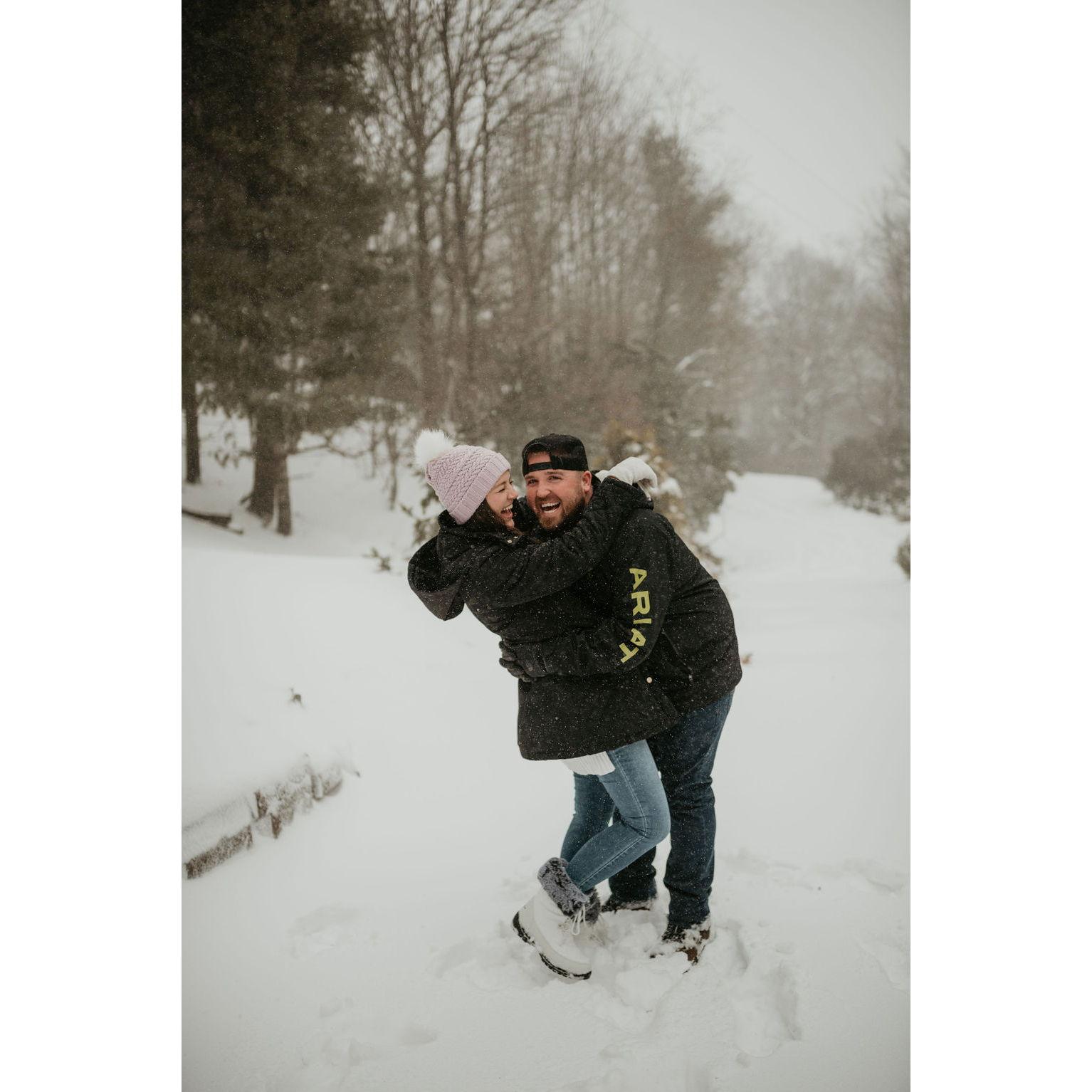 Harry's 30th birthday with all of their friends in Boone, NC