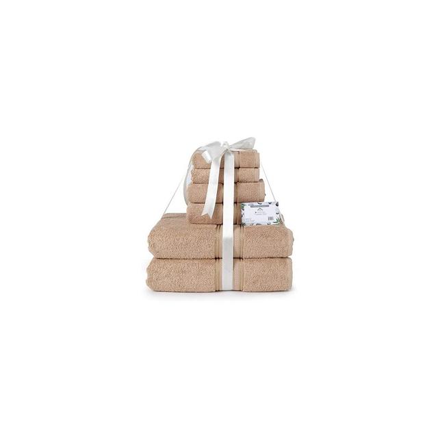 Noble House Ultra Soft 100% Cotton Extra Heavy Hotel & Spa Feel 6pc Bath Towel Set Bathroom 2 Bath Towels 2 Hand Towels 2 Washcloths - Taupe