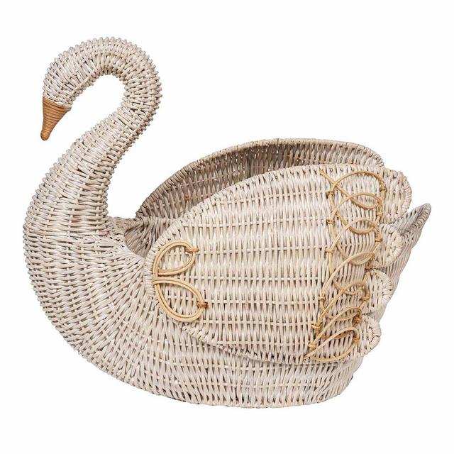 Juliska Provence Rattan Swan Basket