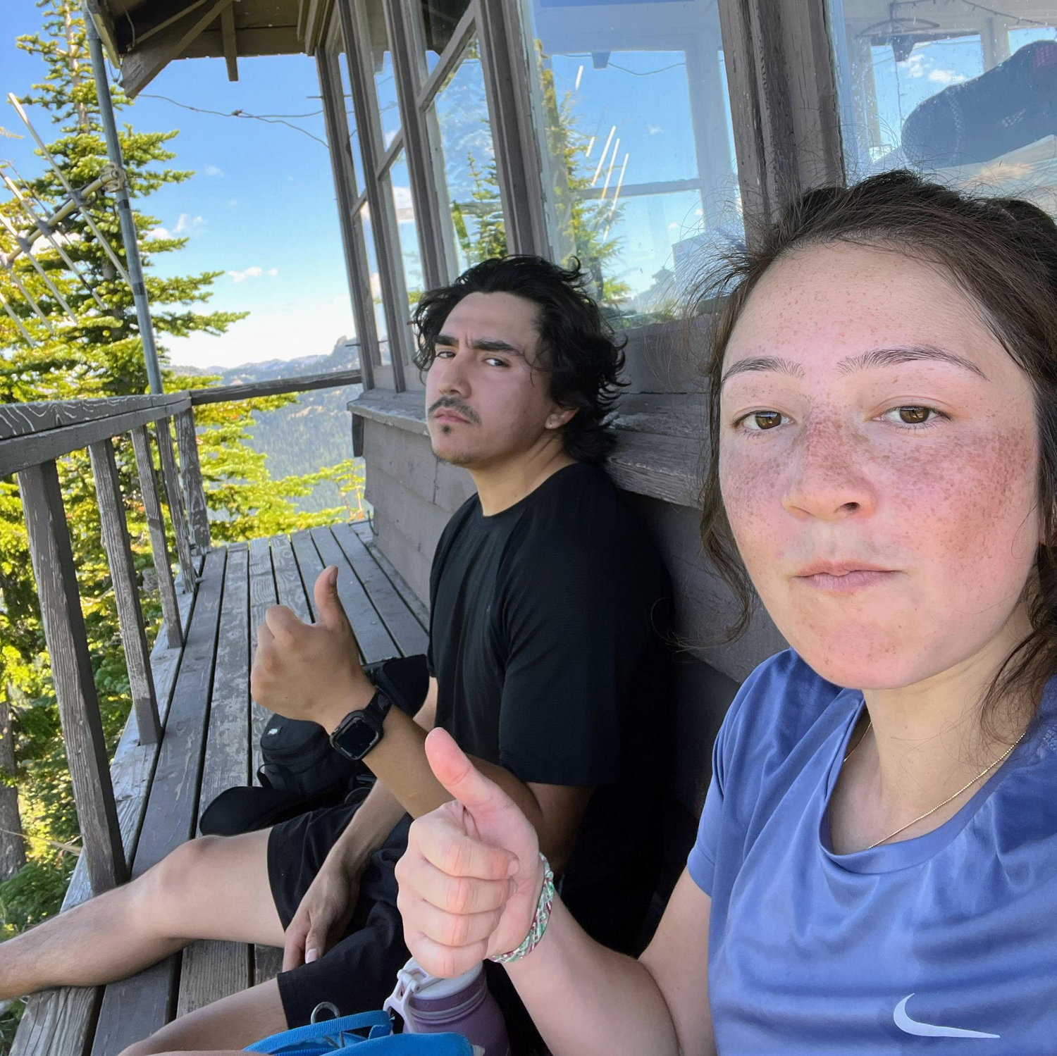 No breakfast. No coffee. AllTrails and a hiker lied to us about the distance to the top. Jesus was not a happy camper, but we tried to keep spirits up with frooze balls.
