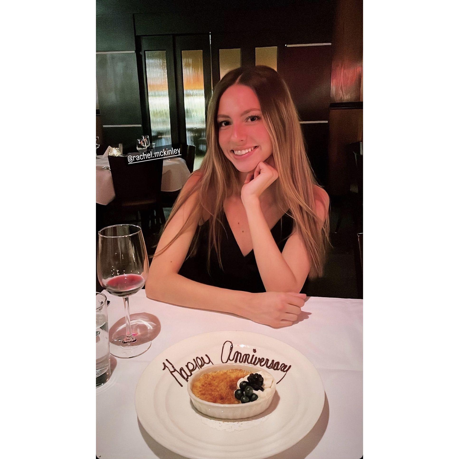 One year anniversary dinner