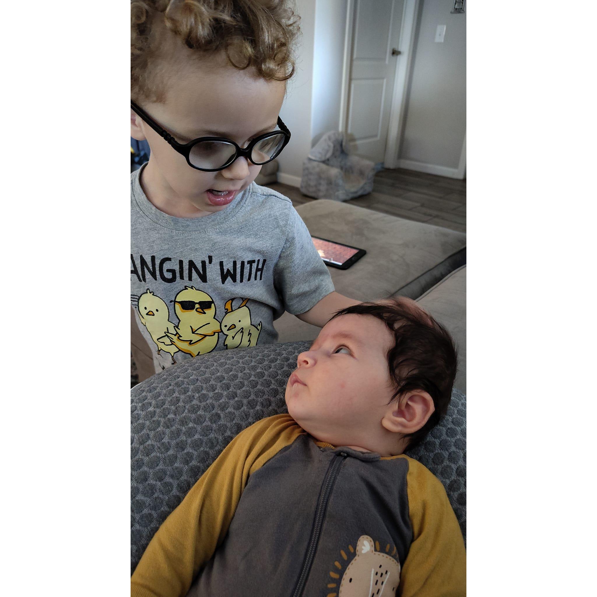 Our two sweet boys three years and three months