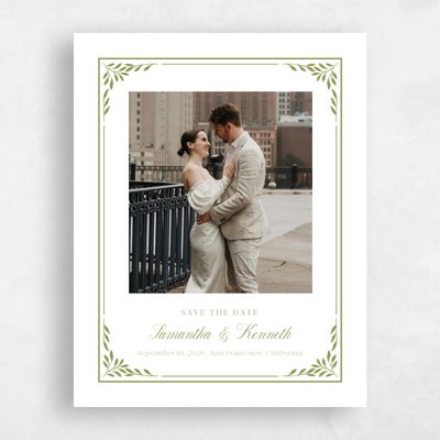 Marsh Green Wedding Save the Date - Thalia Photo