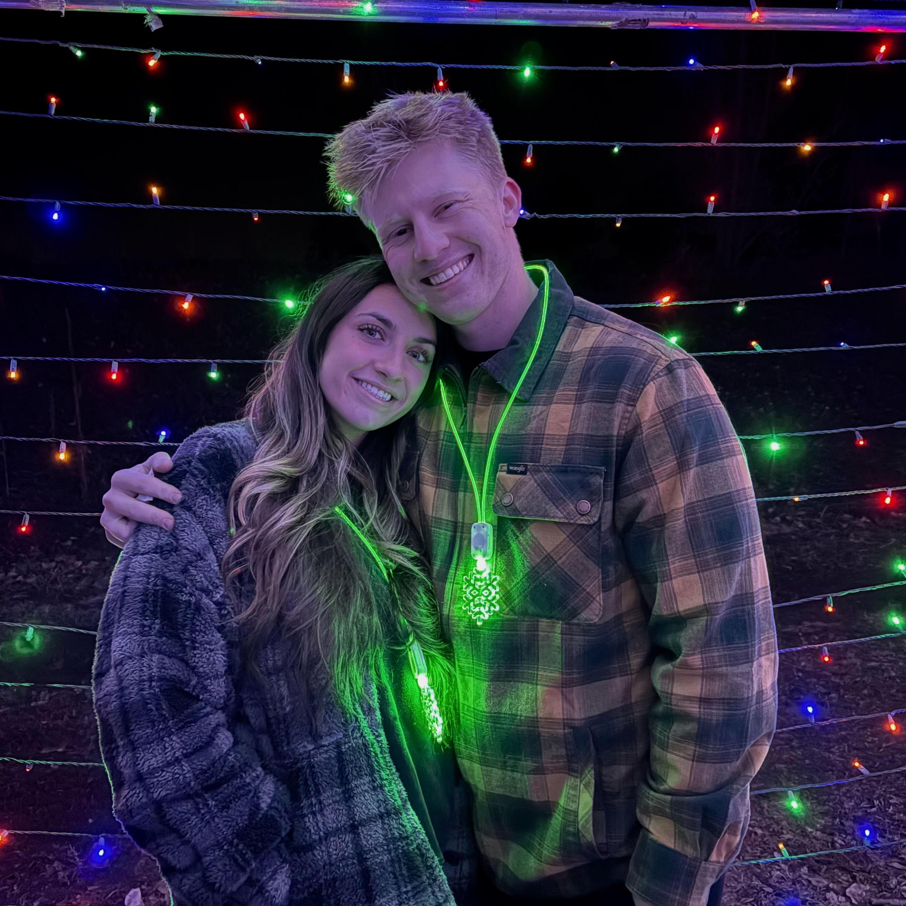 Trail of lights night with the family