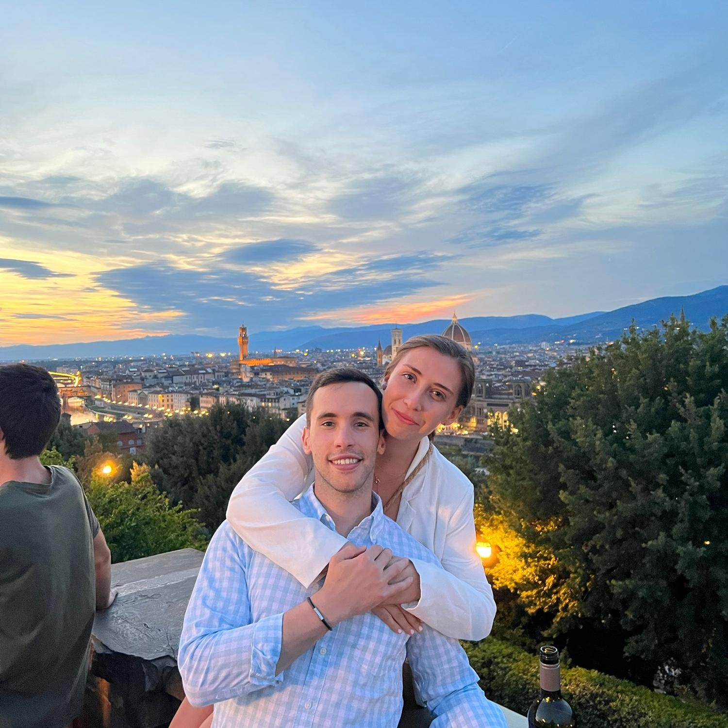 Rachel and Lee in Rachel's favorite city, Florence!