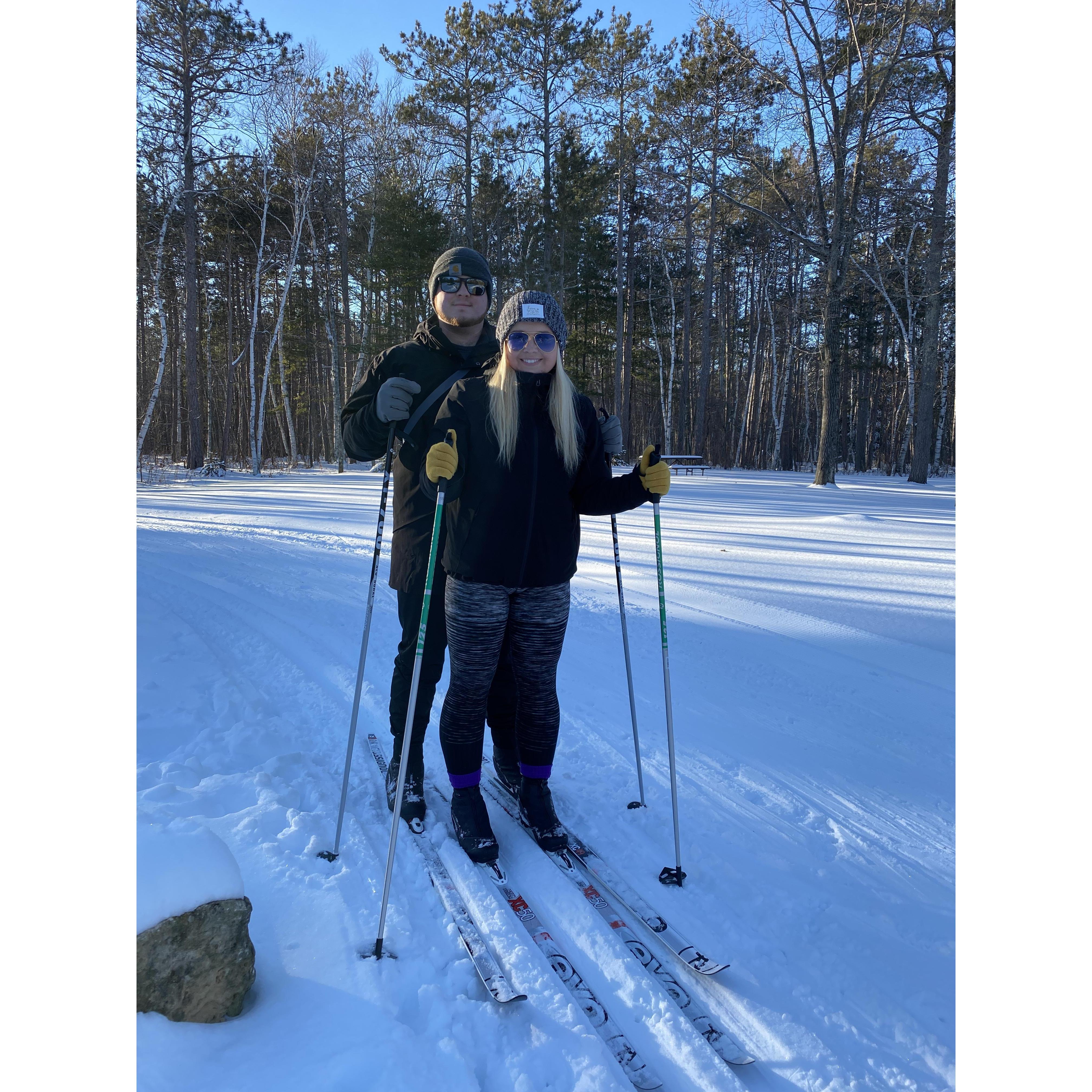 First adventure after moving to the Upper Peninsula, cross country skiing in Door County, Wisconsin.
