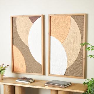 2-Piece Geometric Overlapping Circles Wall Decor Set