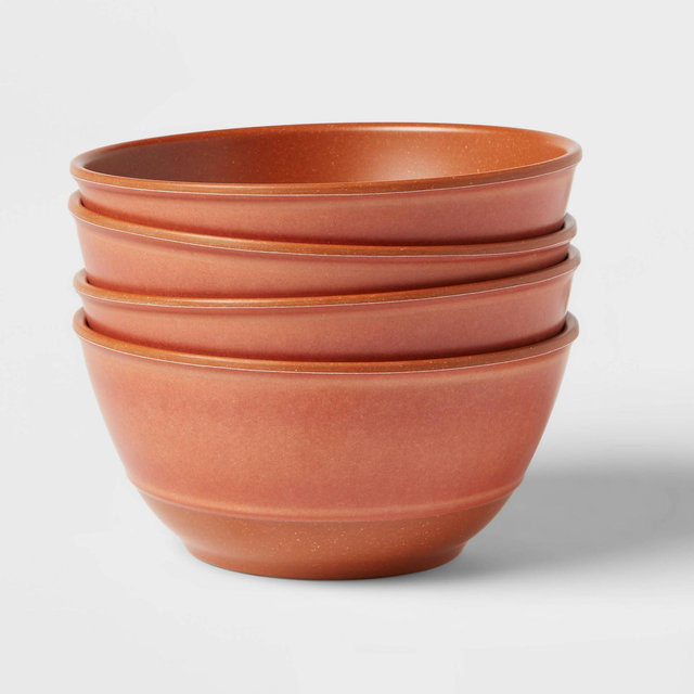 25oz 4pk Melamine Lancashire Cereal Bowls Terracotta - Threshold™
